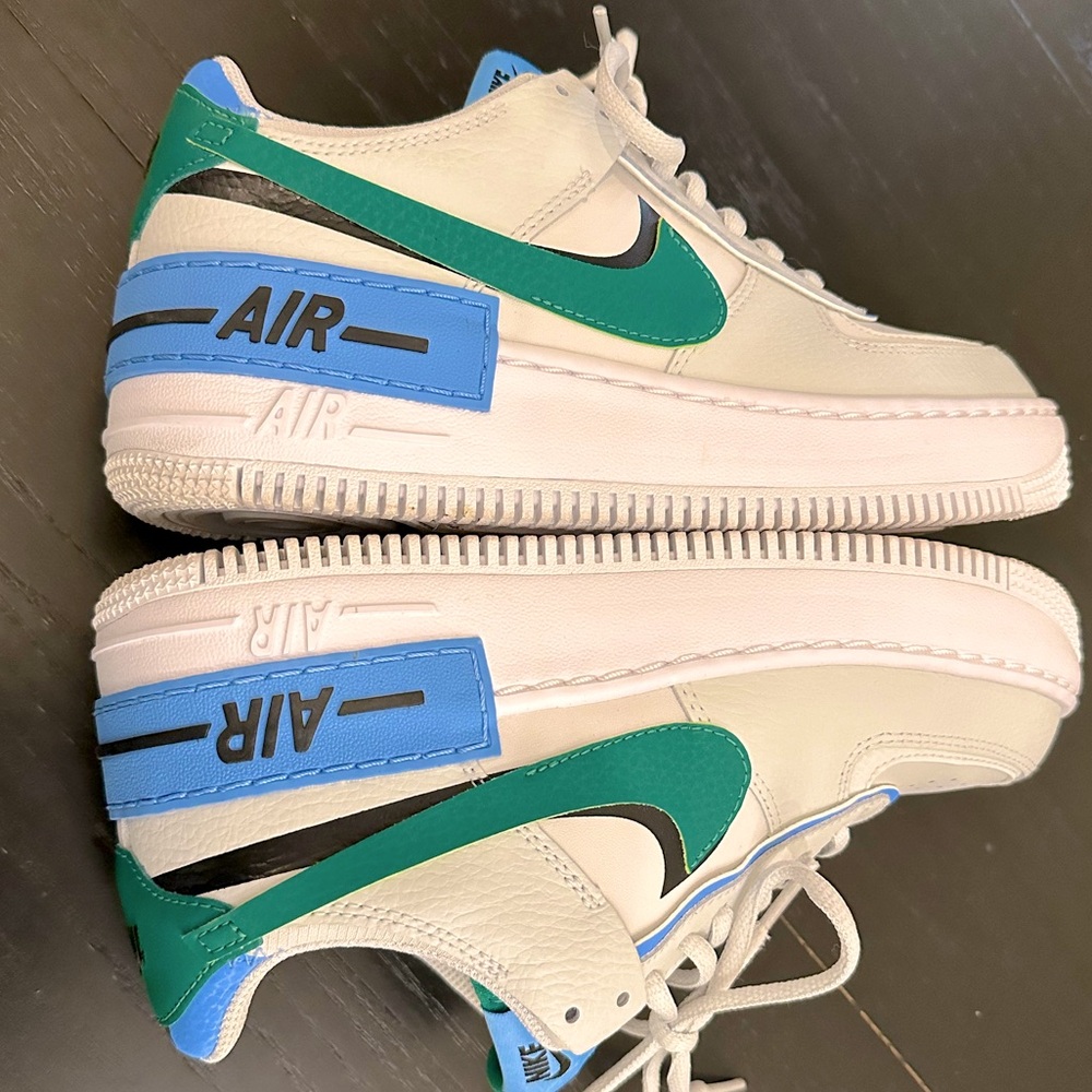 RARE Nike Air Force 1 Green Blue size 7 - Picture 4 of 11